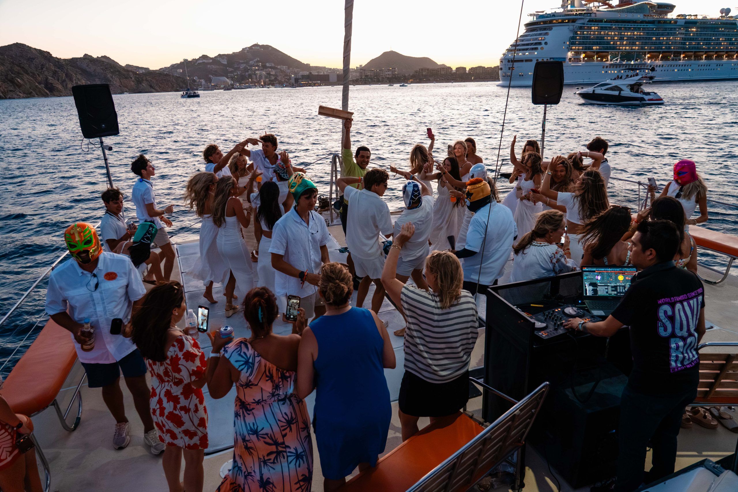 party boat in Cabo San Lucas